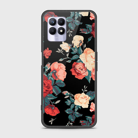 Realme 8i Cover - Floral Series 2 - HQ Ultra Shine Premium Infinity Glass Soft Silicon Borders Case