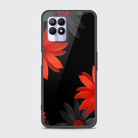 Realme 8i Cover - Floral Series 2 - HQ Ultra Shine Premium Infinity Glass Soft Silicon Borders Case