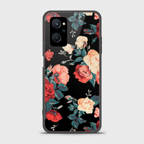 Realme 9i Cover - Floral Series 2 - HQ Ultra Shine Premium Infinity Glass Soft Silicon Borders Case