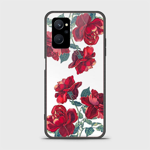 Realme 9i Cover - Floral Series 2 - HQ Ultra Shine Premium Infinity Glass Soft Silicon Borders Case