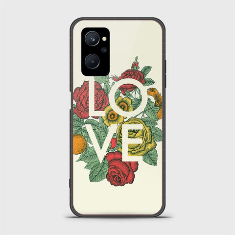 Realme 9i Cover - Floral Series 2 - HQ Ultra Shine Premium Infinity Glass Soft Silicon Borders Case