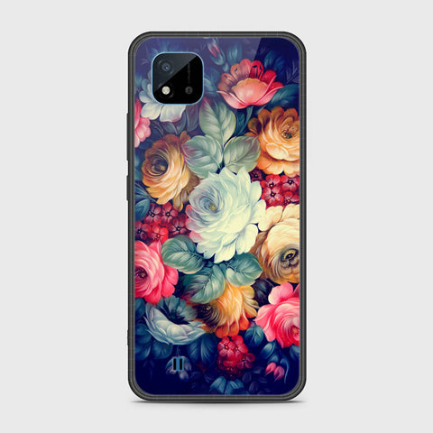 Realme C20 Cover- Floral Series 2 - HQ Ultra Shine Premium Infinity Glass Soft Silicon Borders Case