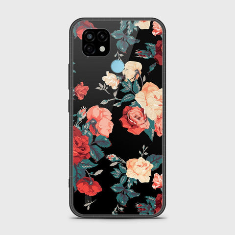 Realme C21 Cover- Floral Series 2 - HQ Ultra Shine Premium Infinity Glass Soft Silicon Borders Case