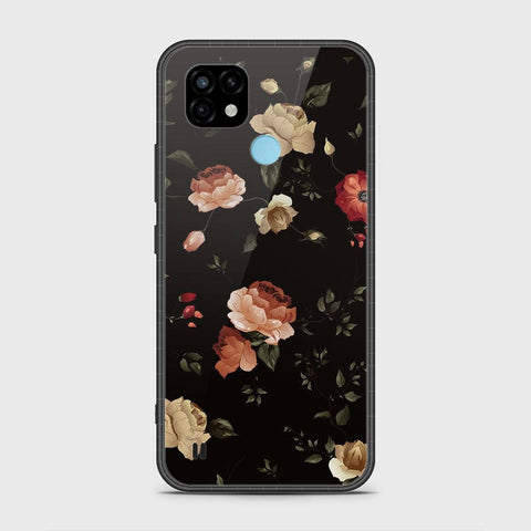 Realme C21 Cover- Floral Series 2 - HQ Ultra Shine Premium Infinity Glass Soft Silicon Borders Case