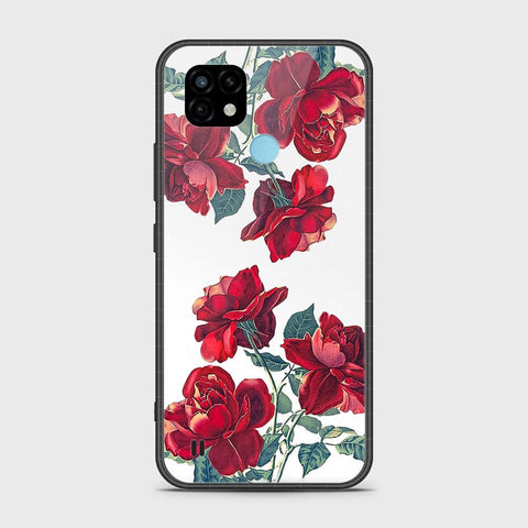 Realme C21 Cover- Floral Series 2 - HQ Ultra Shine Premium Infinity Glass Soft Silicon Borders Case