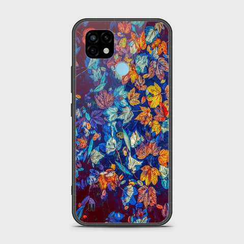 Realme C21 Cover- Floral Series 2 - HQ Ultra Shine Premium Infinity Glass Soft Silicon Borders Case