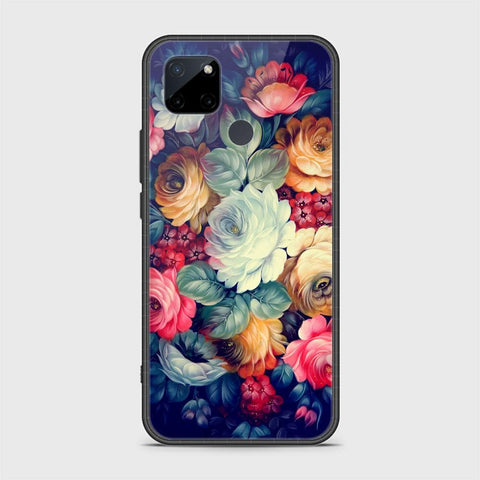 Realme C25Y Cover- Floral Series 2 - HQ Ultra Shine Premium Infinity Glass Soft Silicon Borders Case