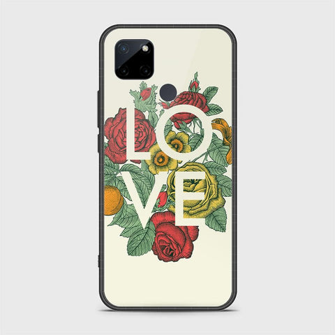 Realme C25Y Cover- Floral Series 2 - HQ Ultra Shine Premium Infinity Glass Soft Silicon Borders Case