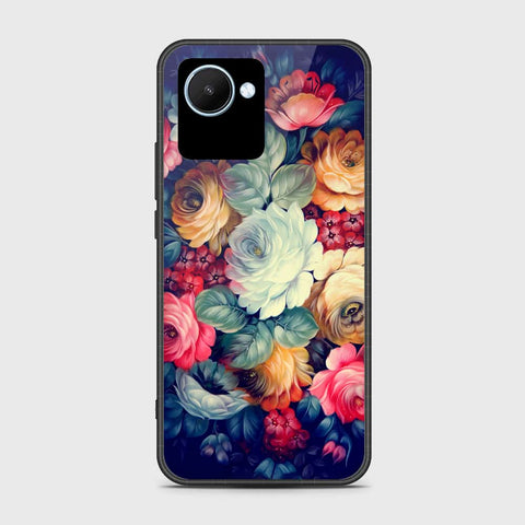 Realme C30 Cover- Floral Series 2 - HQ Ultra Shine Premium Infinity Glass Soft Silicon Borders Case