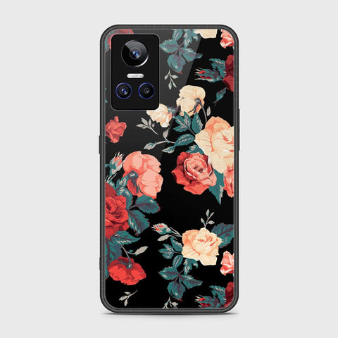 Realme GT Neo 3 Cover- Floral Series 2 - HQ Ultra Shine Premium Infinity Glass Soft Silicon Borders Case