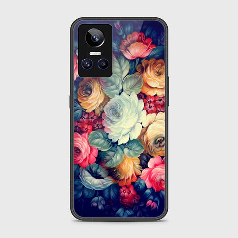 Realme GT Neo 3 Cover- Floral Series 2 - HQ Ultra Shine Premium Infinity Glass Soft Silicon Borders Case