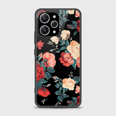 Xiaomi Redmi 12 4G Cover- Floral Series 2 - HQ Ultra Shine Premium Infinity Glass Soft Silicon Borders Case