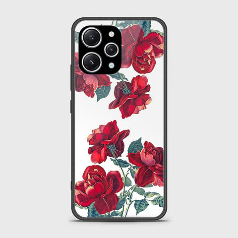 Xiaomi Redmi 12 4G Cover- Floral Series 2 - HQ Ultra Shine Premium Infinity Glass Soft Silicon Borders Case