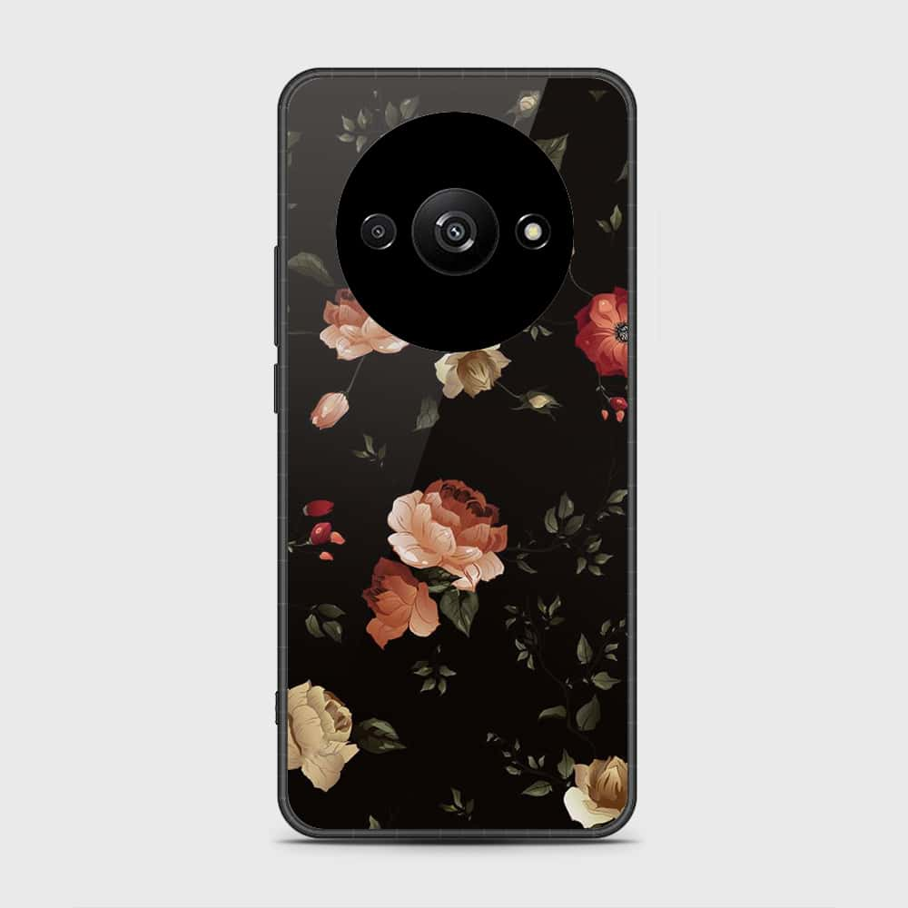 Xiaomi Redmi A3 Cover- Floral Series 2 - HQ Ultra Shine Premium Infinity Glass Soft Silicon Borders Case (Fast Delivery)