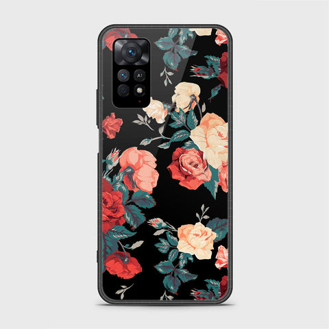 Xiaomi Redmi Note 11S Cover- Floral Series 2 - HQ Ultra Shine Premium Infinity Glass Soft Silicon Borders Case