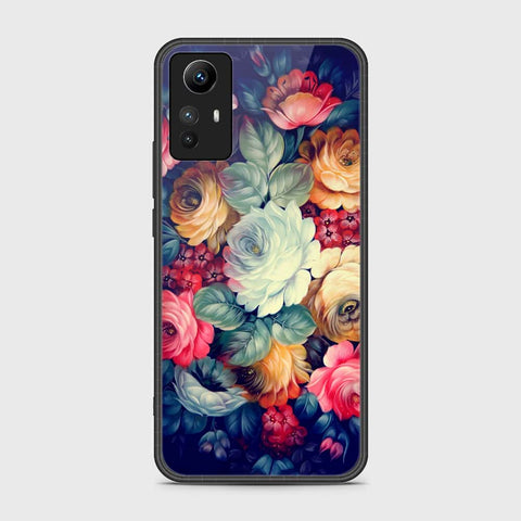 Xiaomi Redmi Note 12S Cover- Floral Series 2 - HQ Ultra Shine Premium Infinity Glass Soft Silicon Borders Case