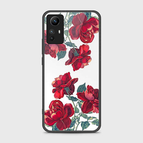 Xiaomi Redmi Note 12S Cover- Floral Series 2 - HQ Ultra Shine Premium Infinity Glass Soft Silicon Borders Case