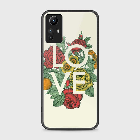 Xiaomi Redmi Note 12S Cover- Floral Series 2 - HQ Ultra Shine Premium Infinity Glass Soft Silicon Borders Case