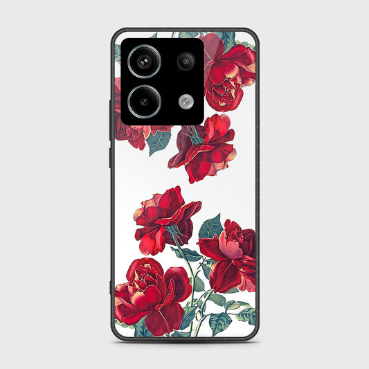 Xiaomi Redmi Note 13 Pro 4G Cover- Floral Series 2 - HQ Ultra Shine Premium Infinity Glass Soft Silicon Borders Case (Fast Delivery) (H)