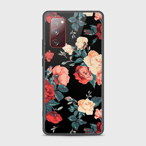 Samsung Galaxy S20 FE Cover - Floral Series 2 - HQ Ultra Shine Premium Infinity Glass Soft Silicon Borders Case