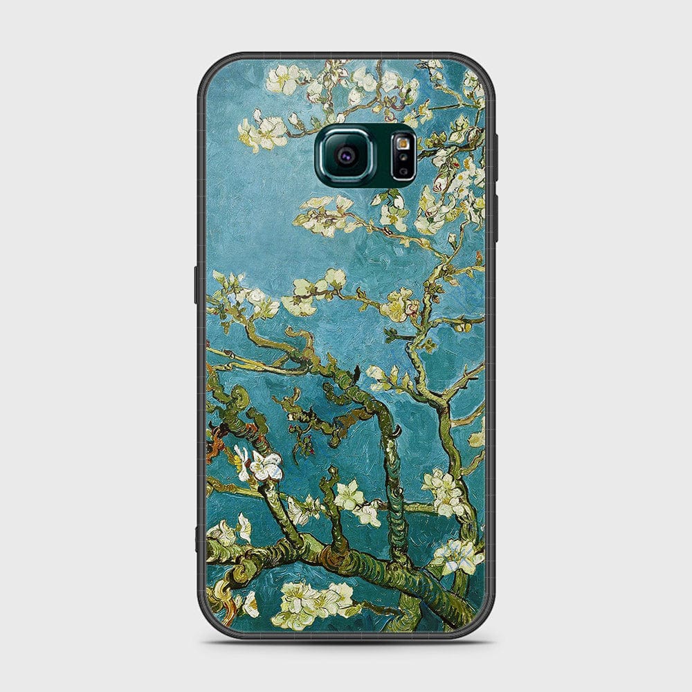 Samsung Galaxy S6 Edge Cover- Floral Series 2 - HQ Ultra Shine Premium Infinity Glass Soft Silicon Borders Case