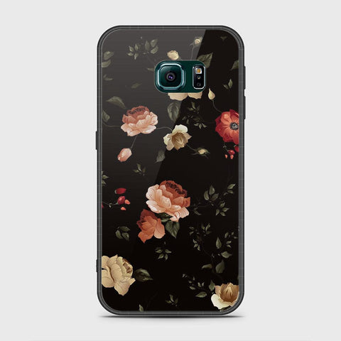 Samsung Galaxy S6 Edge Cover- Floral Series 2 - HQ Ultra Shine Premium Infinity Glass Soft Silicon Borders Case