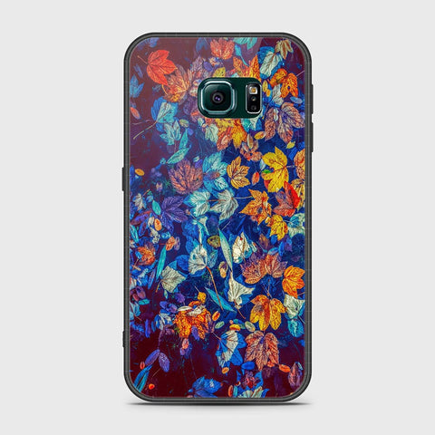 Samsung Galaxy S6 Edge Cover- Floral Series 2 - HQ Ultra Shine Premium Infinity Glass Soft Silicon Borders Case