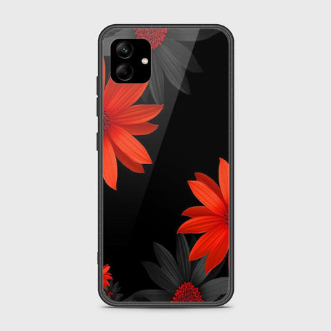 Samsung Galaxy A04 Cover- Floral Series 2 - HQ Ultra Shine Premium Infinity Glass Soft Silicon Borders Case