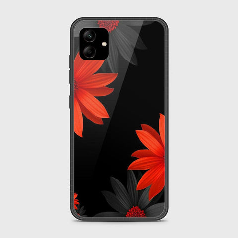 Samsung Galaxy A04e Cover - Floral Series 2 - HQ Ultra Shine Premium Infinity Glass Soft Silicon Borders Case