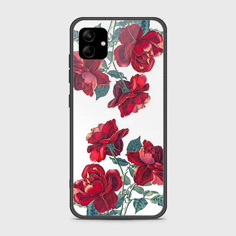 Samsung Galaxy A04e Cover - Floral Series 2 - HQ Ultra Shine Premium Infinity Glass Soft Silicon Borders Case