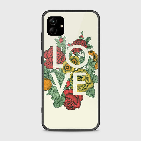 Samsung Galaxy A04e Cover - Floral Series 2 - HQ Ultra Shine Premium Infinity Glass Soft Silicon Borders Case