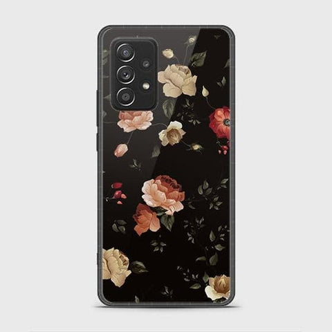 Samsung Galaxy A52 Cover - Floral Series 2 - HQ Ultra Shine Premium Infinity Glass Soft Silicon Borders Case