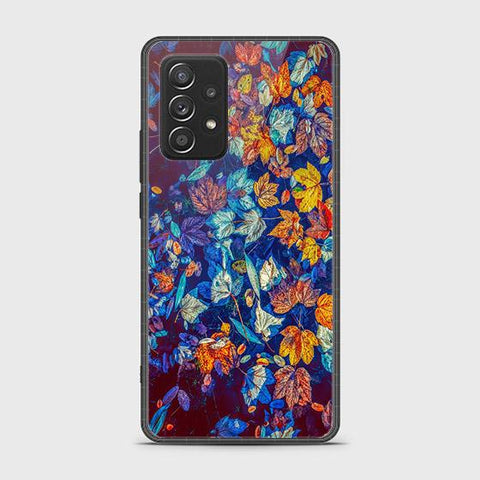 Samsung Galaxy A52 Cover - Floral Series 2 - HQ Ultra Shine Premium Infinity Glass Soft Silicon Borders Case