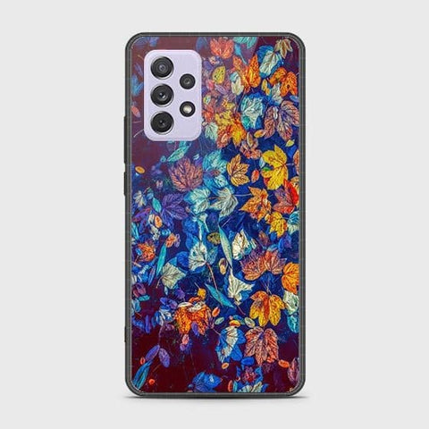 Samsung Galaxy A72 Cover - Floral Series 2 - HQ Ultra Shine Premium Infinity Glass Soft Silicon Borders Case