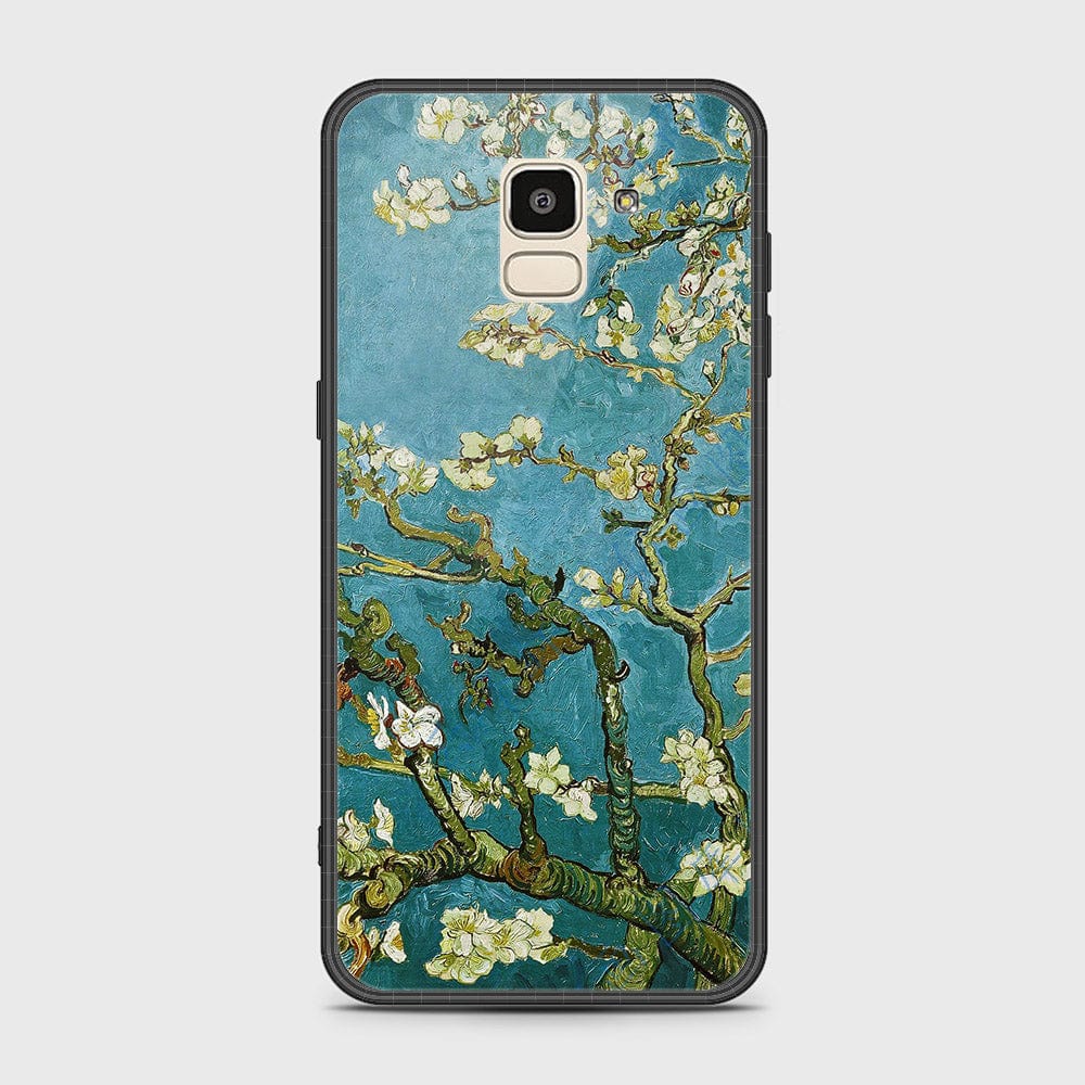 Samsung Galaxy J6 2018 Cover - Floral Series 2 - HQ Ultra Shine Premium Infinity Glass Soft Silicon Borders Case