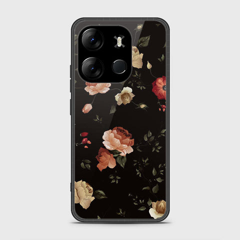 Infinix Smart 7 Cover- Floral Series 2 - HQ Ultra Shine Premium Infinity Glass Soft Silicon Borders Case