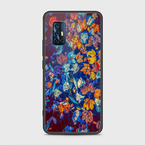 Vivo V17 Cover- Floral Series 2 - HQ Ultra Shine Premium Infinity Glass Soft Silicon Borders Case