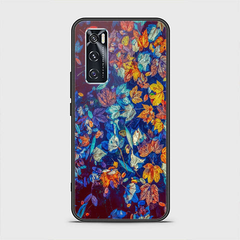 Vivo V20 SE Cover - Floral Series 2 - HQ Ultra Shine Premium Infinity Glass Soft Silicon Borders Case