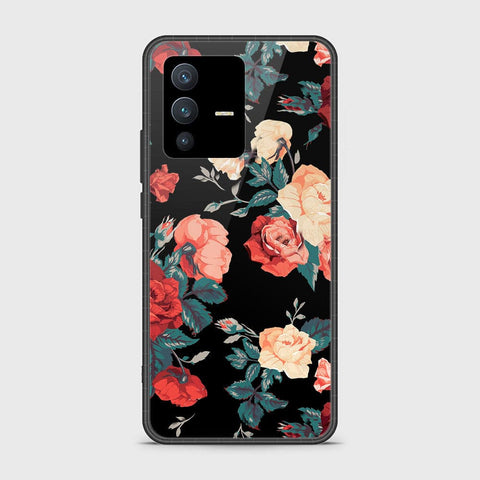 Vivo V23 5G Cover - Floral Series 2 - HQ Ultra Shine Premium Infinity Glass Soft Silicon Borders Case