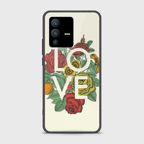 Vivo V23 5G Cover - Floral Series 2 - HQ Ultra Shine Premium Infinity Glass Soft Silicon Borders Case