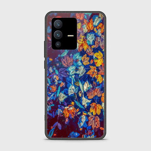 Vivo V23 5G Cover - Floral Series 2 - HQ Ultra Shine Premium Infinity Glass Soft Silicon Borders Case