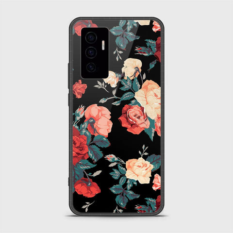 Vivo V23e Cover- Floral Series 2 - HQ Ultra Shine Premium Infinity Glass Soft Silicon Borders Case