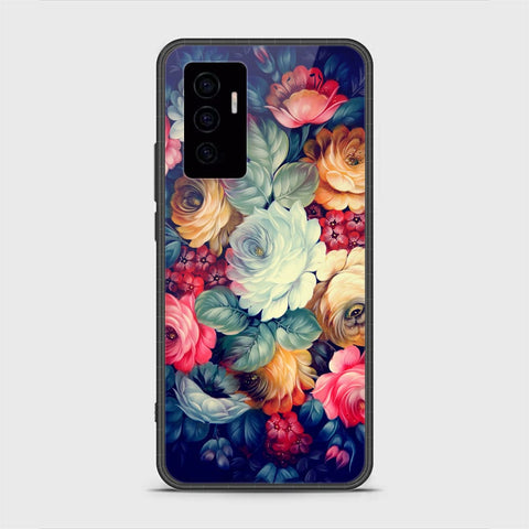 Vivo V23e Cover- Floral Series 2 - HQ Ultra Shine Premium Infinity Glass Soft Silicon Borders Case