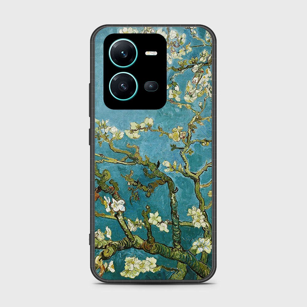 Vivo V25e Cover- Floral Series 2 - HQ Ultra Shine Premium Infinity Glass Soft Silicon Borders Case