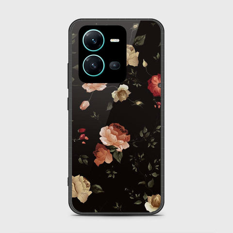 Vivo V25 5G Cover- Floral Series 2 - HQ Ultra Shine Premium Infinity Glass Soft Silicon Borders Case