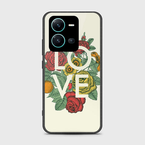 Vivo V25e Cover- Floral Series 2 - HQ Ultra Shine Premium Infinity Glass Soft Silicon Borders Case