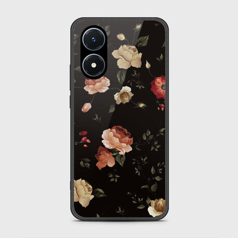 Vivo Y02s Cover- Floral Series 2 - HQ Ultra Shine Premium Infinity Glass Soft Silicon Borders Case