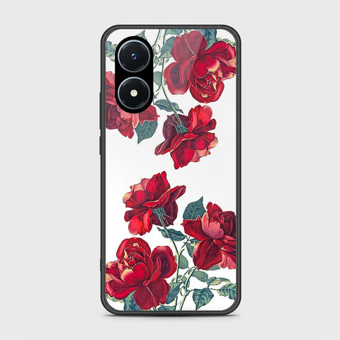 Vivo Y02s Cover- Floral Series 2 - HQ Ultra Shine Premium Infinity Glass Soft Silicon Borders Case