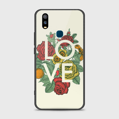 Vivo Y11 2019 Cover- Floral Series 2 - HQ Ultra Shine Premium Infinity Glass Soft Silicon Borders Case