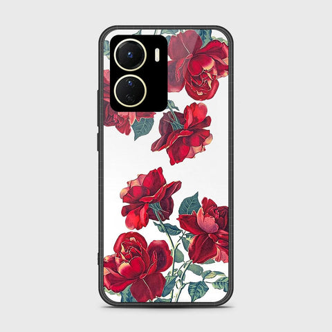 Vivo Y35 5G Cover- Floral Series 2 - HQ Ultra Shine Premium Infinity Glass Soft Silicon Borders Case